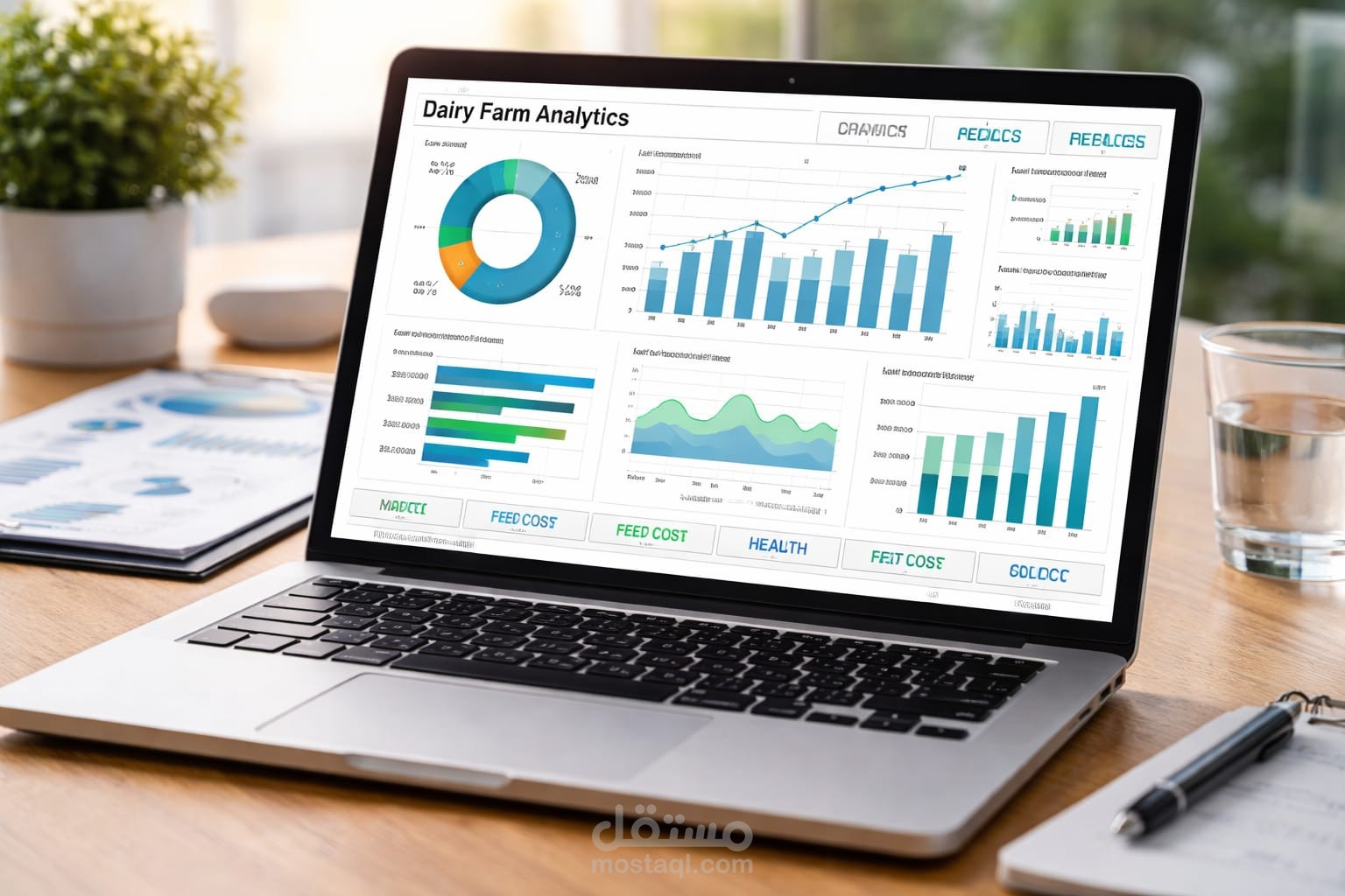 تحليل بيانات والتنبؤ بإنتاج الحليب في الأبقار | Dashboard