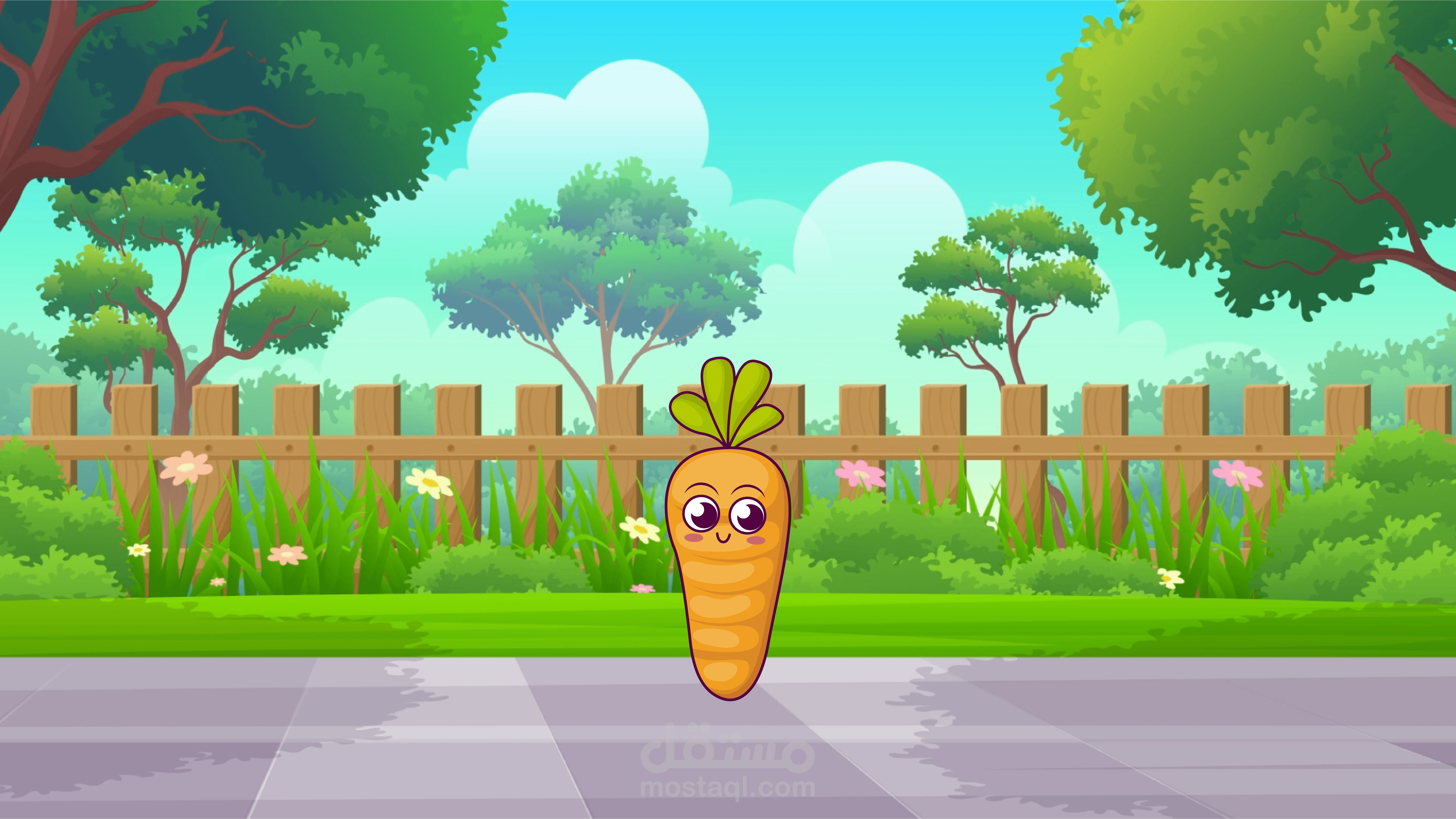 فيديو موشن جرافيك لتحريك مشهد كرتوني