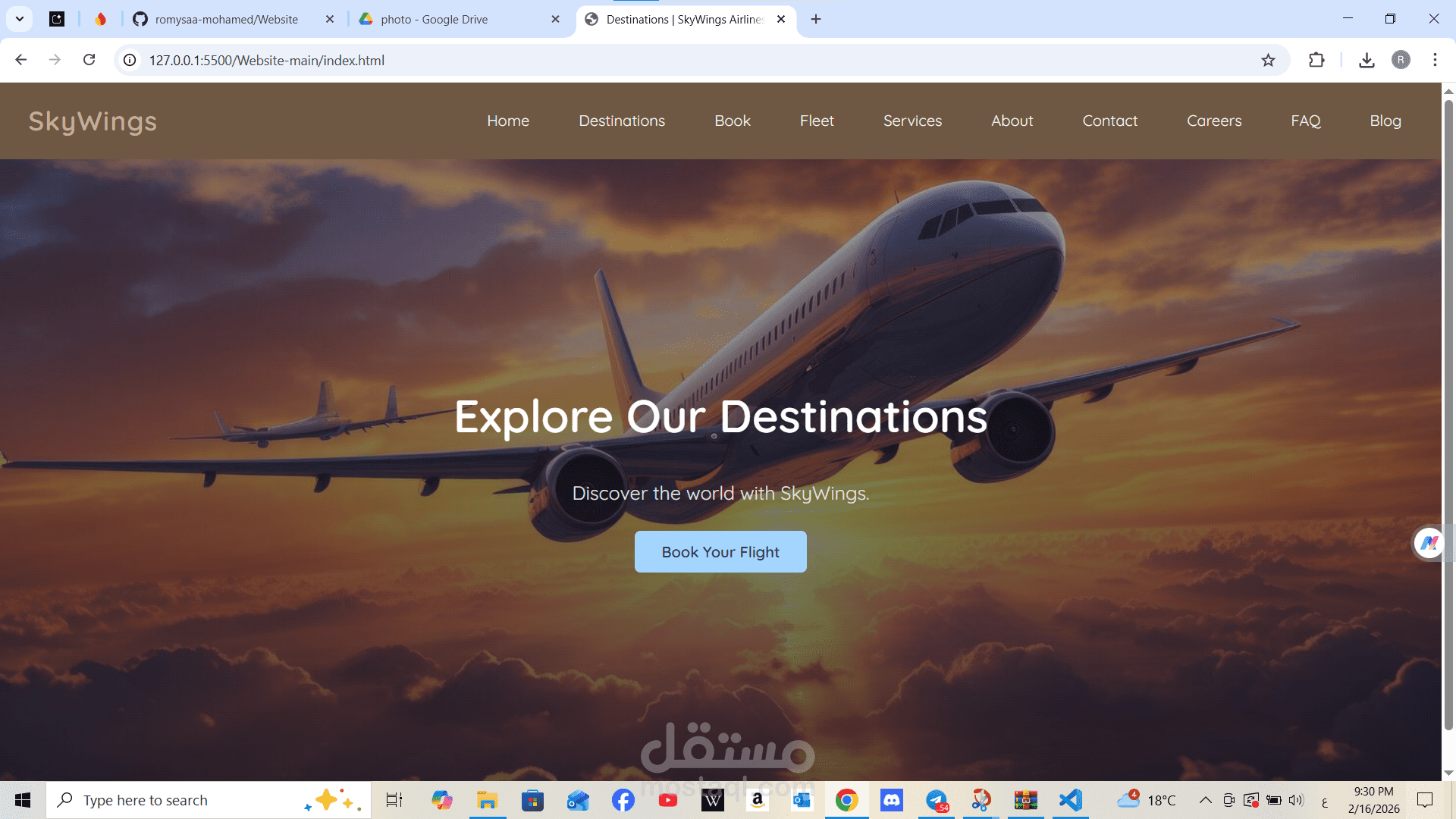 SkyWings_ Flight Booking Website