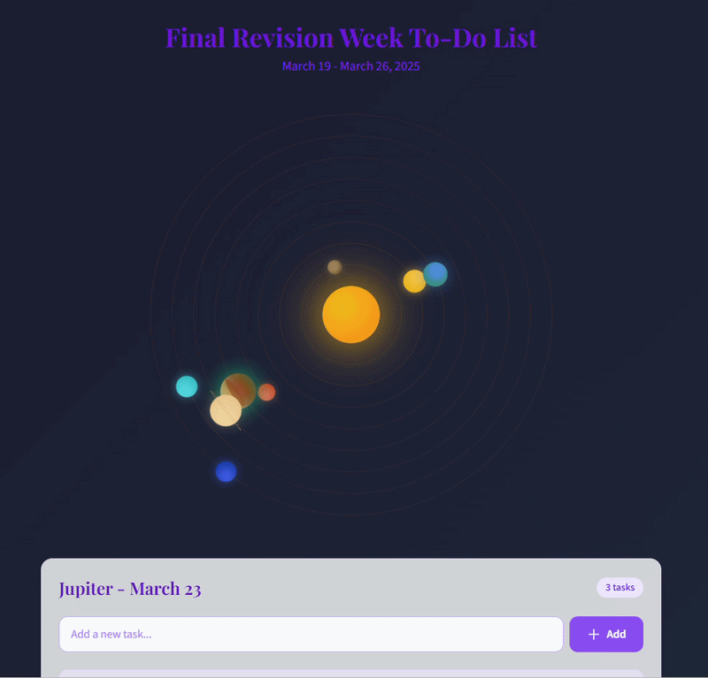 تطبيق ويب تفاعلي تطبيق (قائمة المهام — To-Do List) لإدارة المهام اليومية بشكل منظم وسهل