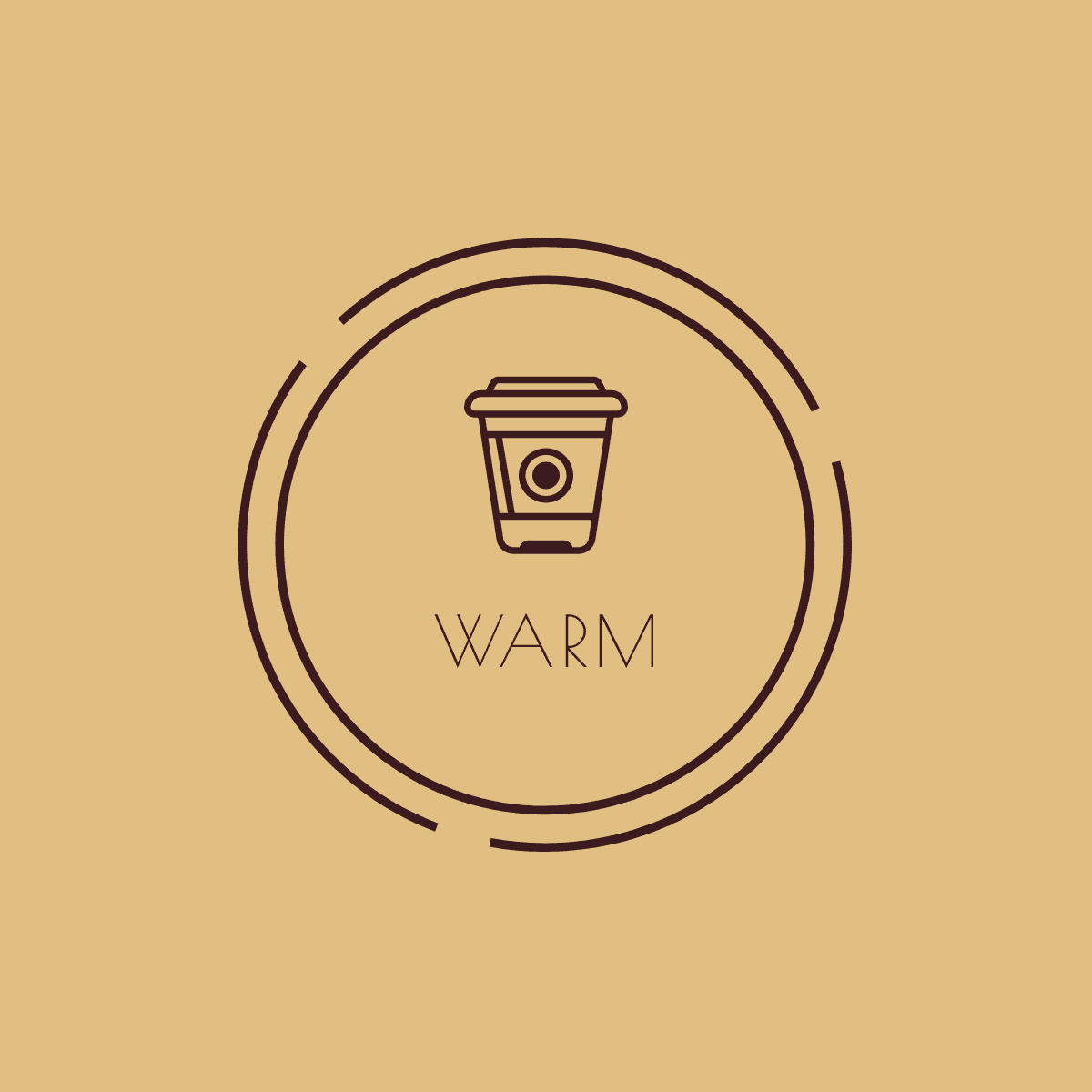 شعار لمحل قهوة | WARM | LOGO DESIGN FOR COFFEE SHOP