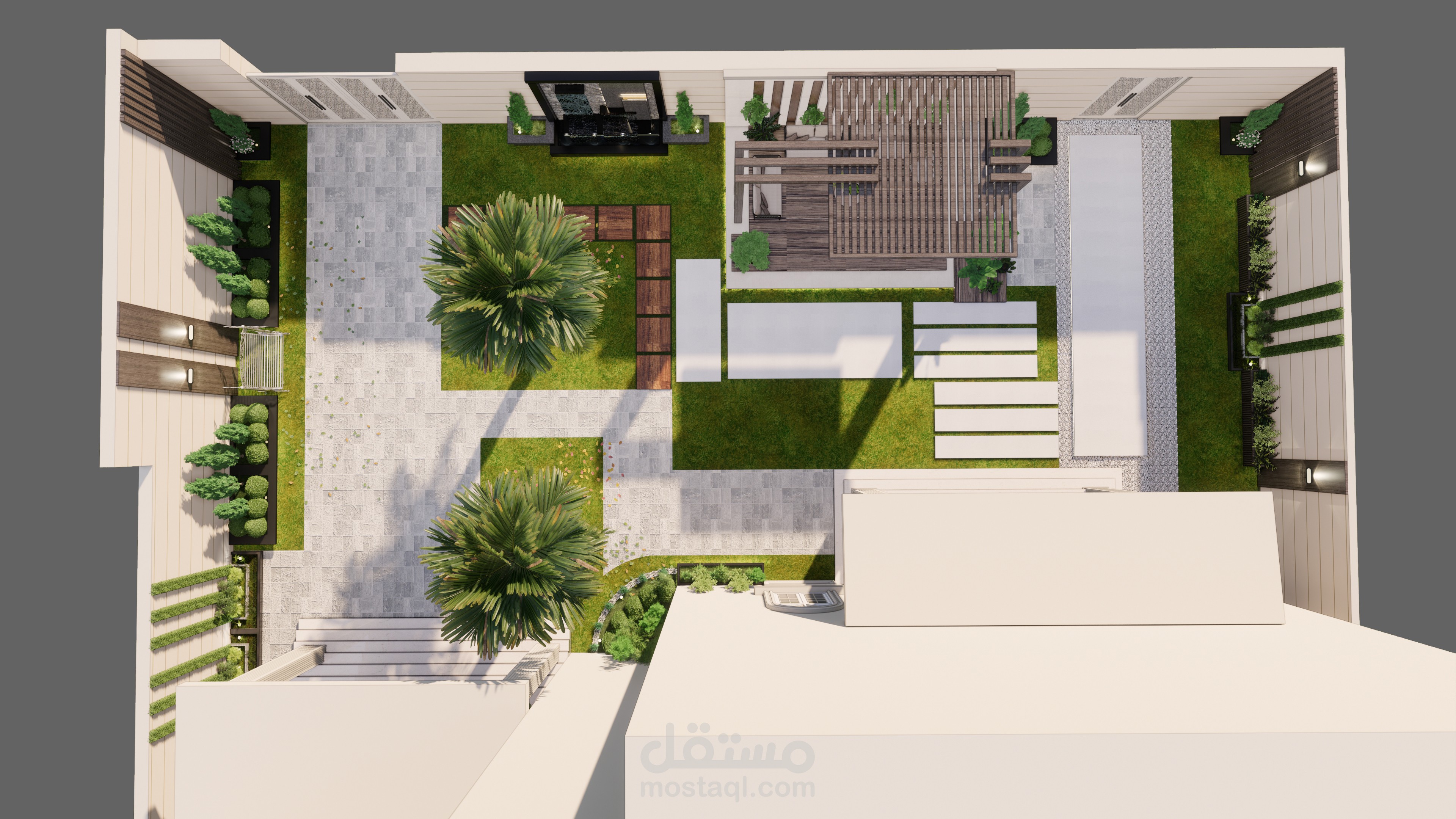 تصميم حديقه Landscape Design & Visualization Project