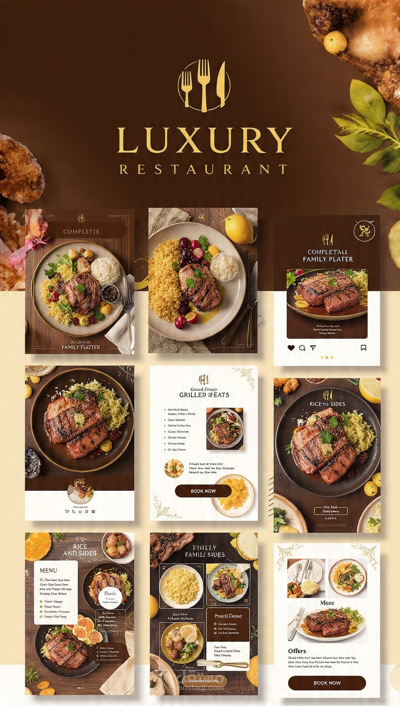 Complete Visual Identity for a Meat & Full Meals Restaurant