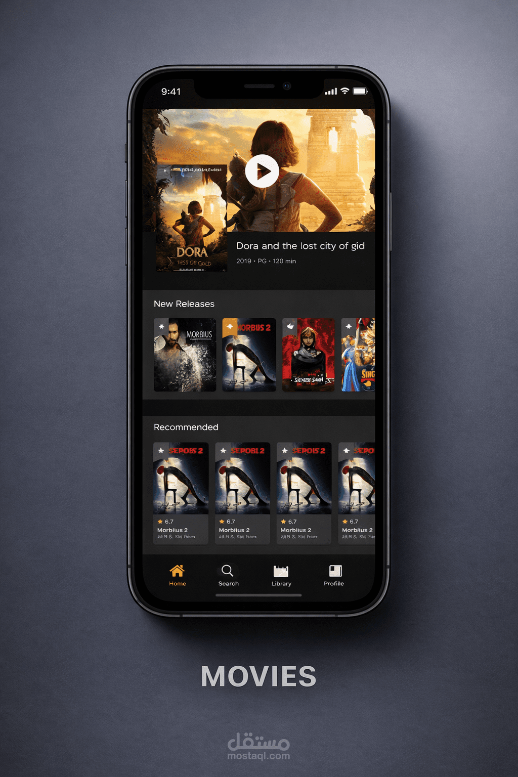 تطبيق موبايل لعرض الأفلام باستخدام Flutter