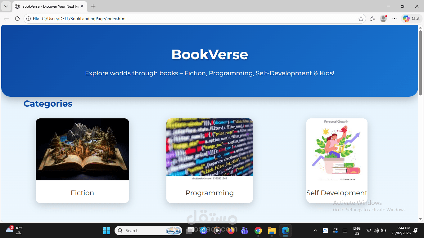 BookVerse was created to solve the everyday problem of disorganized reading lists and scattered book management. With an easy interface and useful features, the app makes reading more organized and fun.