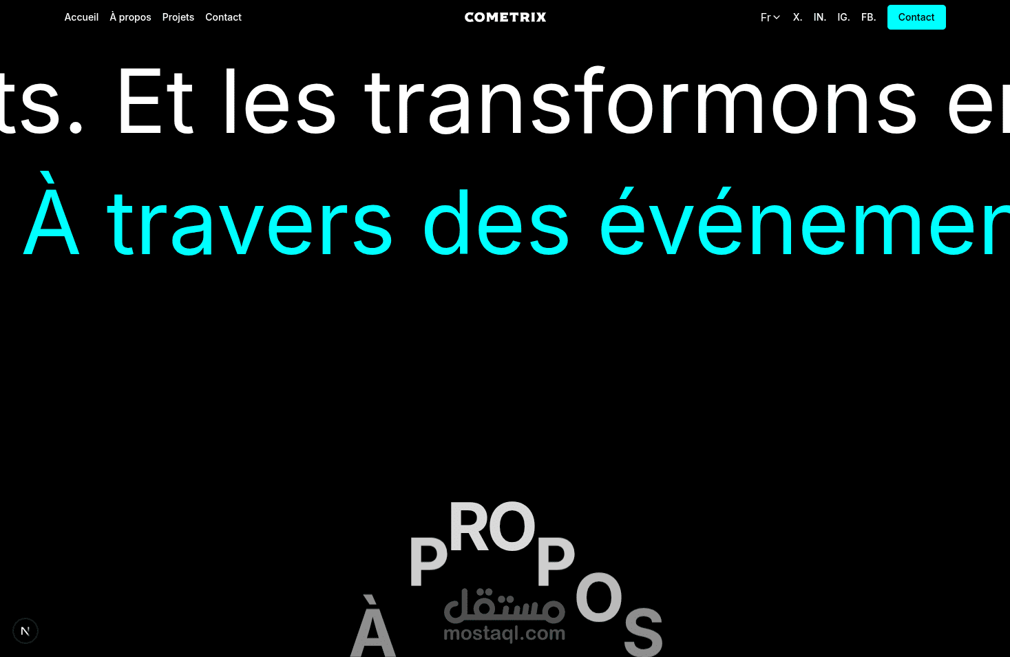 Cometrix – Modern Animated Company Website