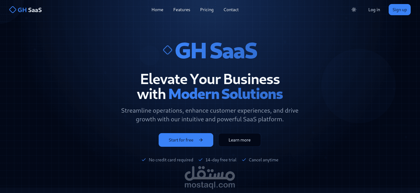 GH Saas منصة نماذج الدردشة الذكية – واجهات React + API ديناميكية + دعم نماذج AI