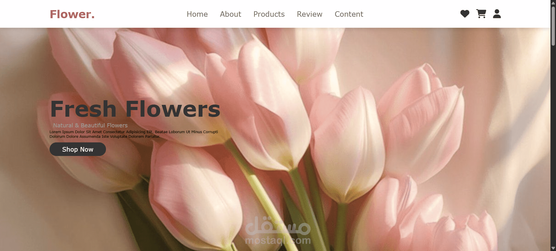 simple website flower