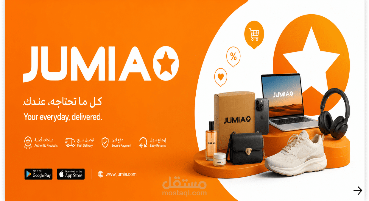 تحليل المبيعات والربحية - لوحة تحكم Power BI لشركة جوميا مصر