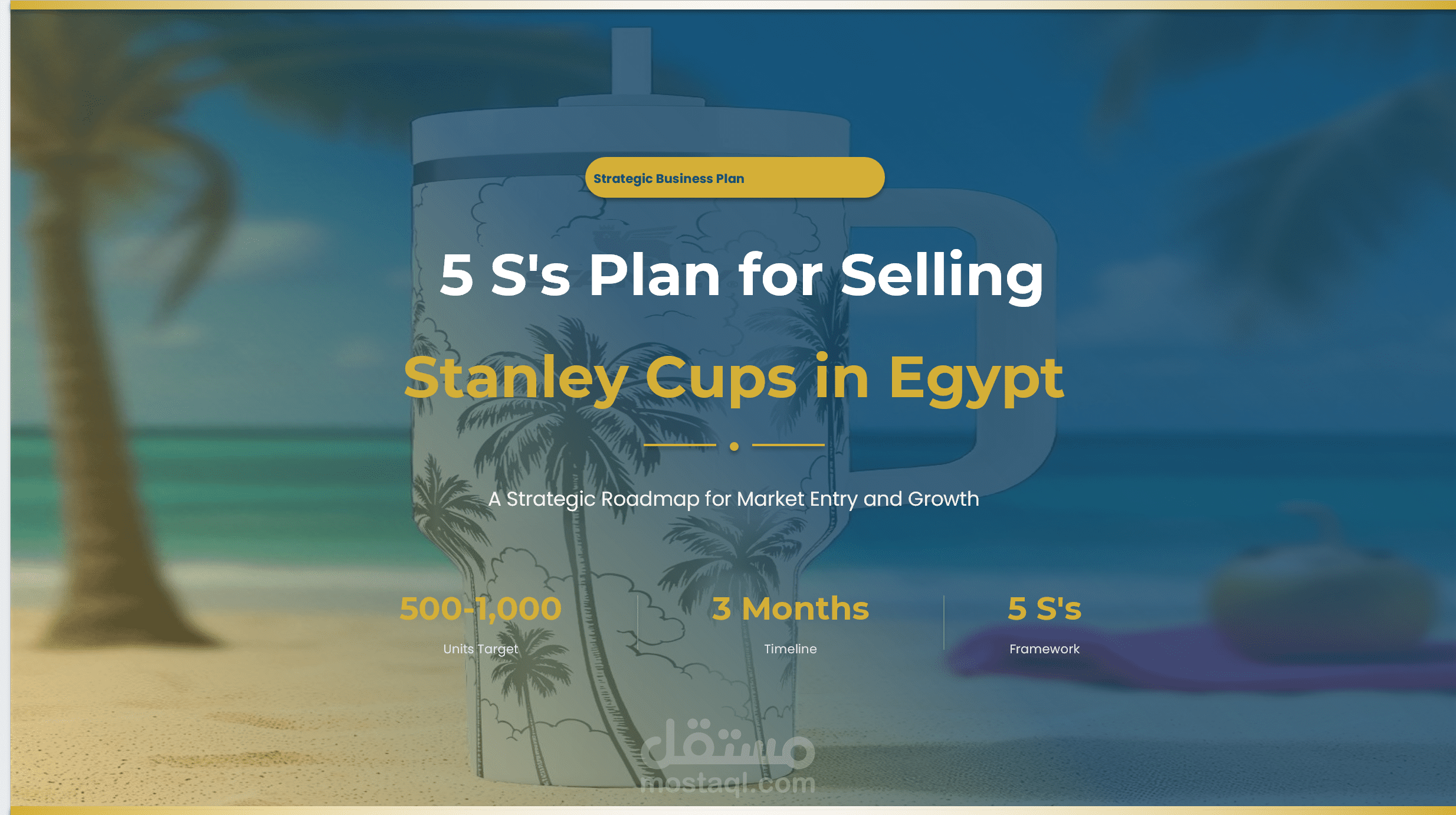 إعداد خطة 5S التسويقية لمنتجات Stanley Cups في السوق المصري
