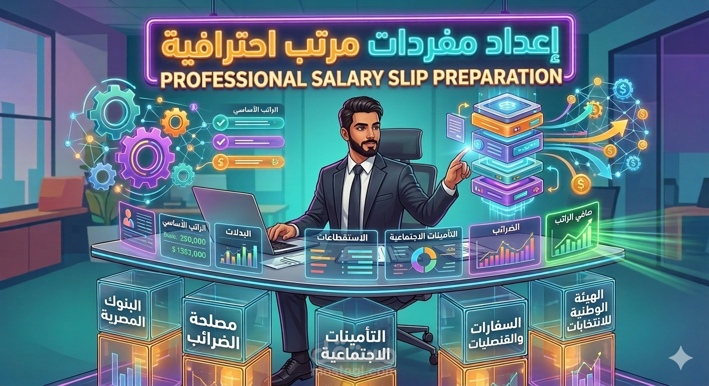 مفردات مرتب للموظفين باستخدام الاكسيل