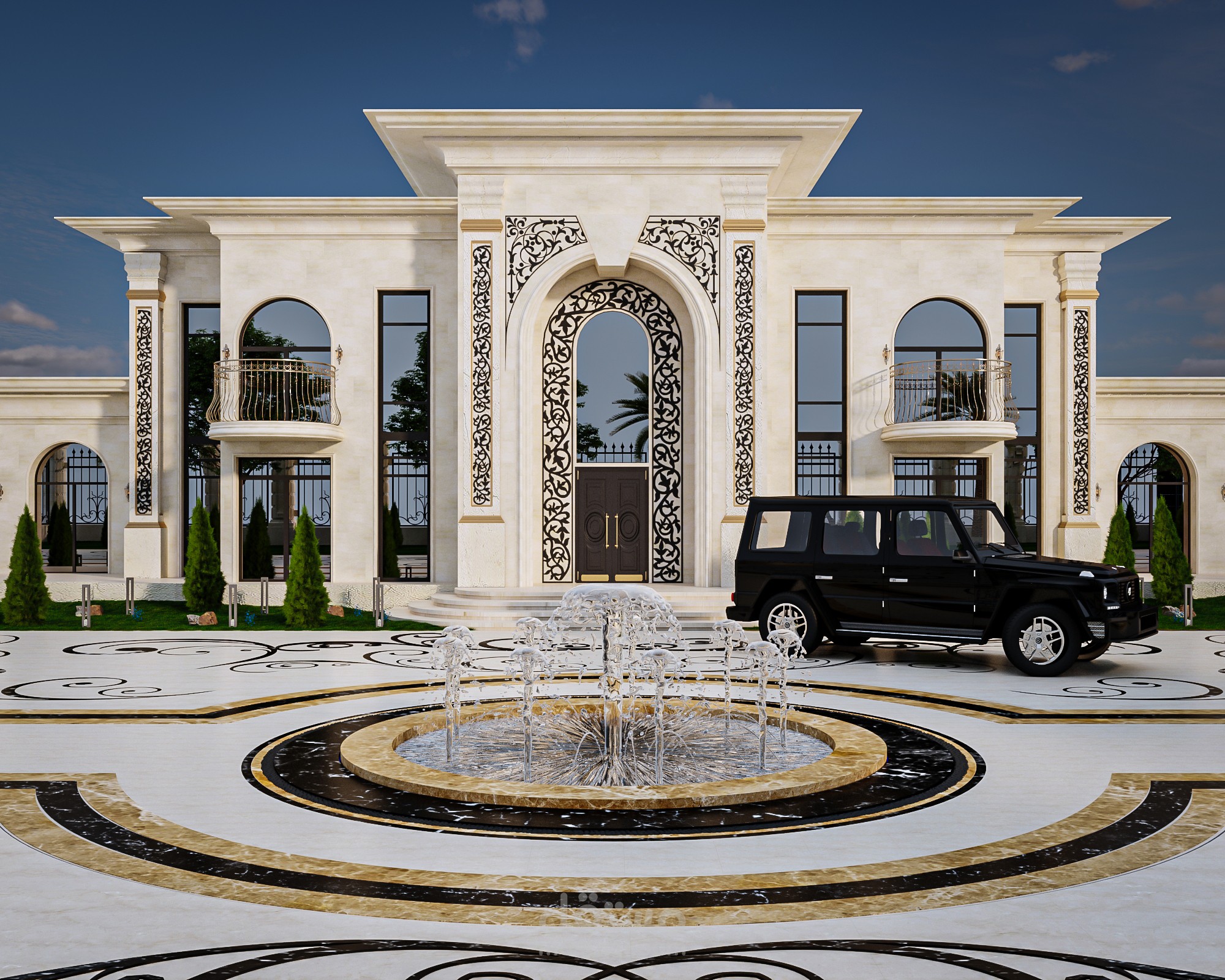 ?️ Luxury Villa Design | تصميم فيلا فاخرة بطابع ملكي حديث