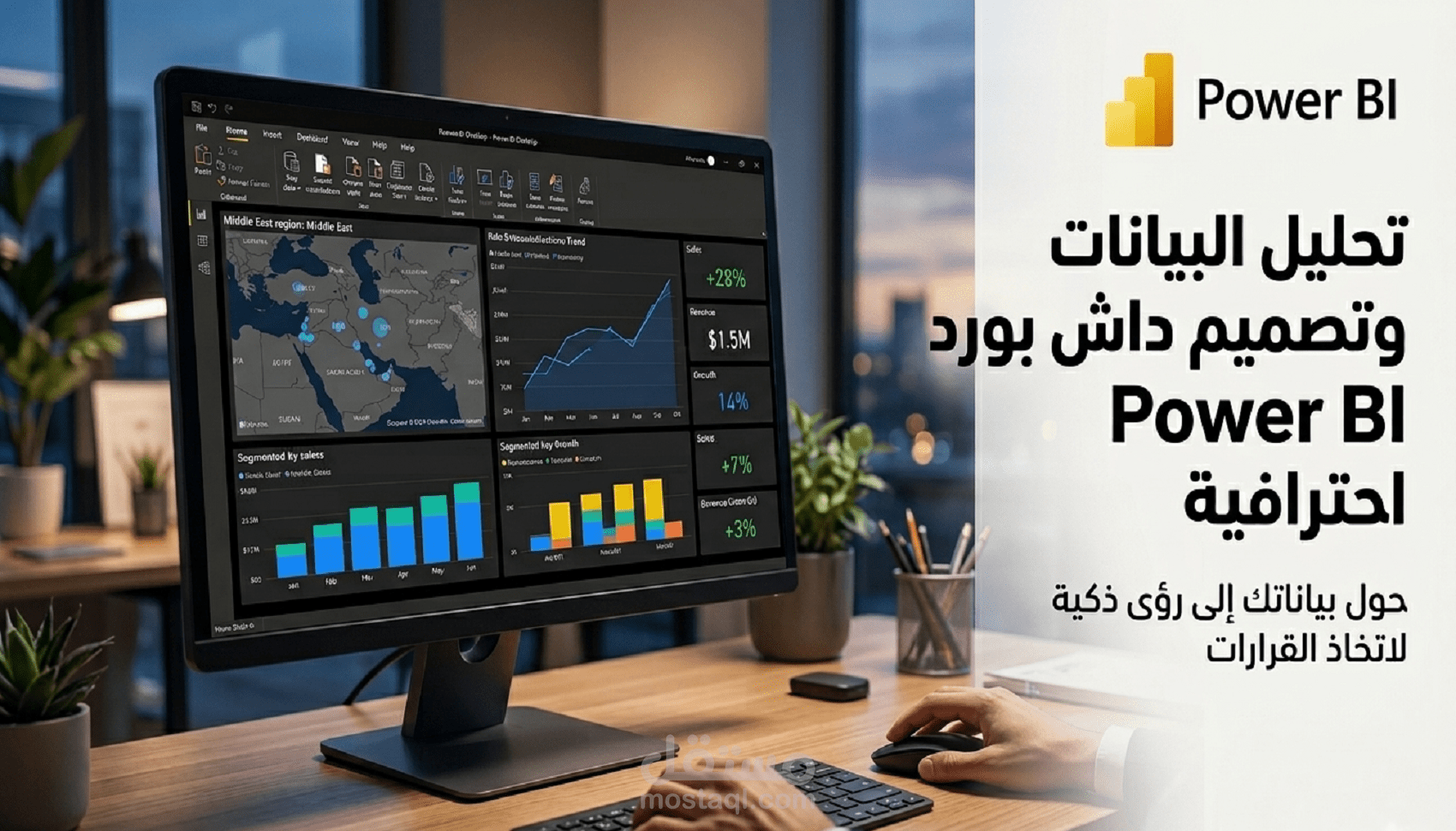 تصميم لوحة تحكم (Dashboard) تفاعلية باستخدام Power BI