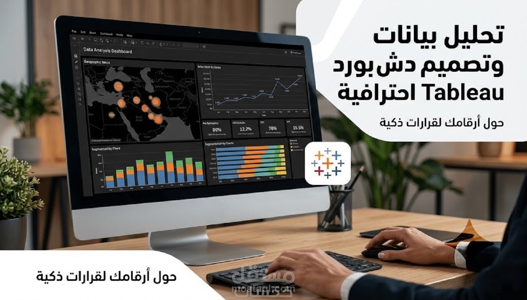 تصميم لوحة تحكم (Dashboard) تفاعلية باستخدام تابلو (Tableau)
