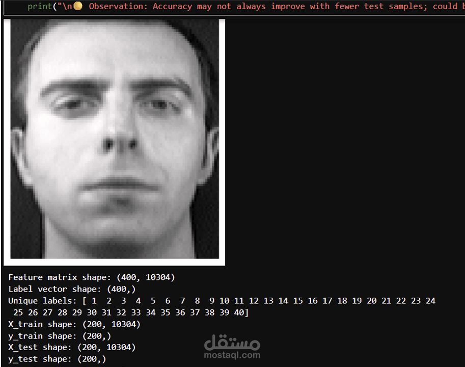 Face Recognition System using PCA, LDA, and Machine Learning