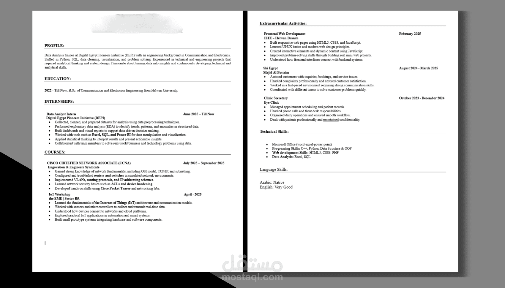 كتابة سيرة ذاتية cv احترافية تتوافق مع نظام ال ATS