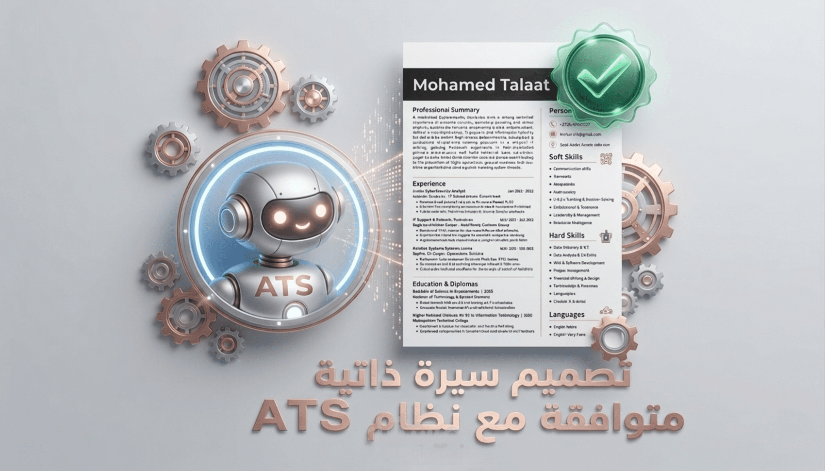 كتابة سيرة ذاتية cv احترافية تتوافق مع نظام ال ATS