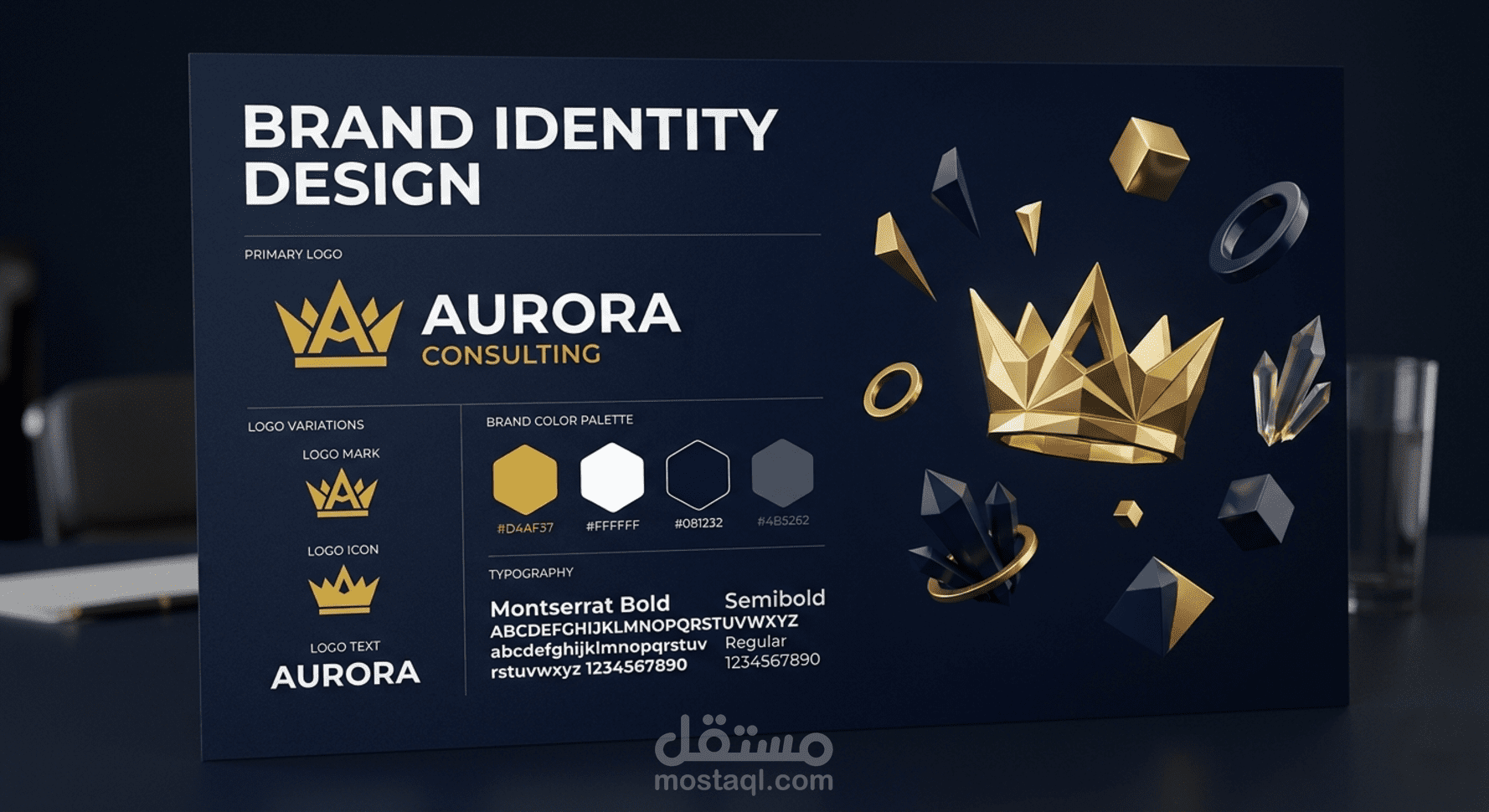 تصميم هوية بصرية احترافية كاملة لعلامتك التجارية