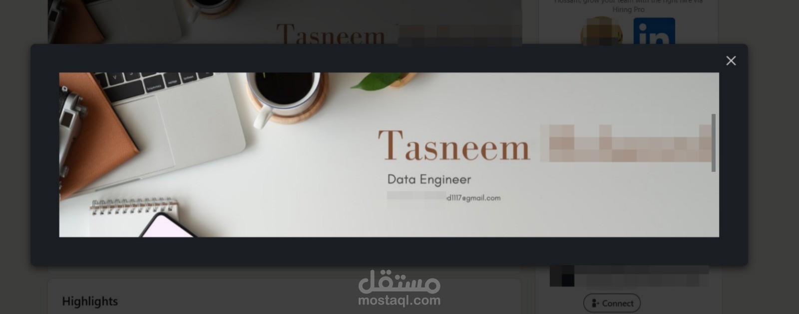 LinkedIn background banner