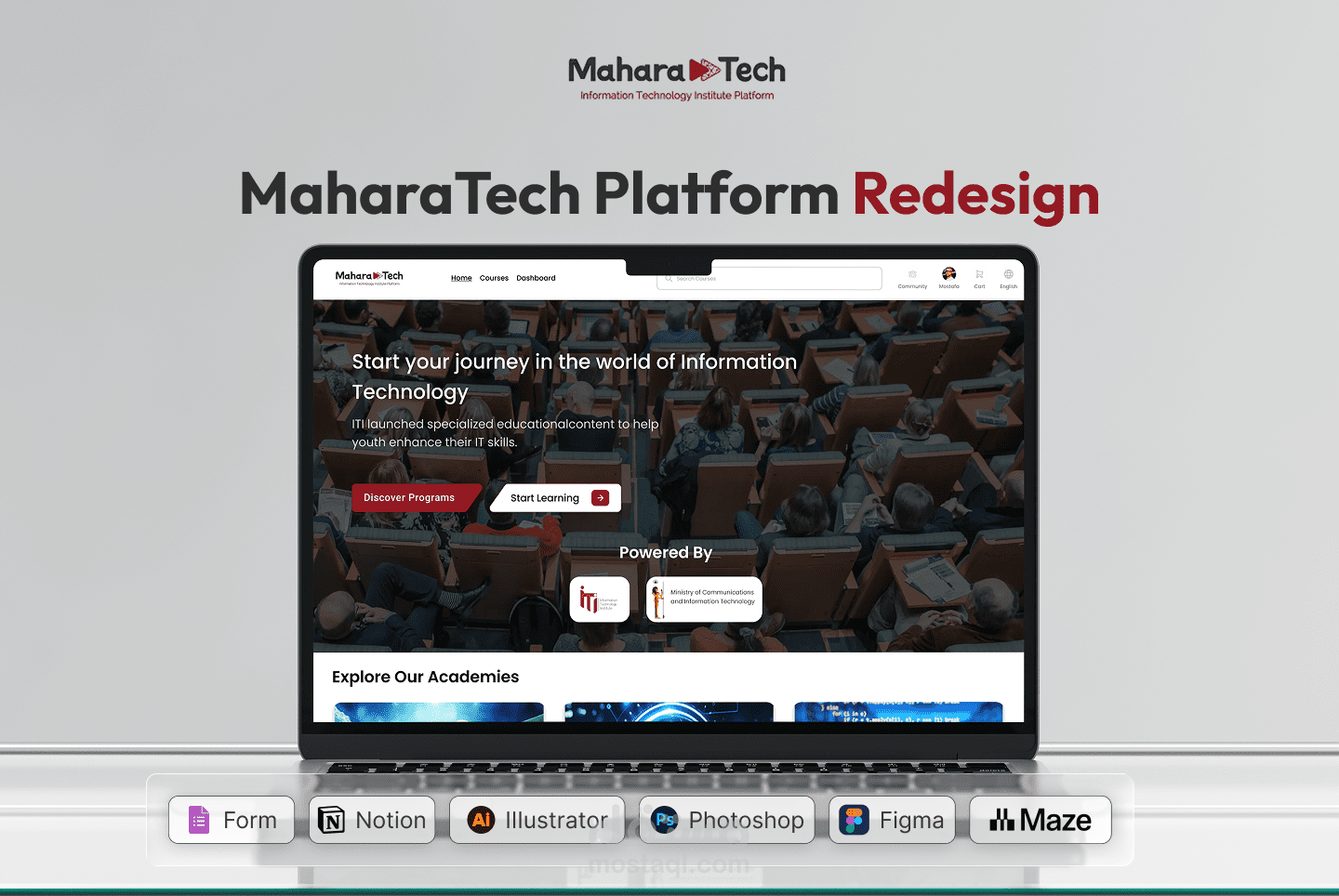 تصميم تجربة وواجهة مستخدم (UI/UX) لمنصة مهارة تك التعليمية