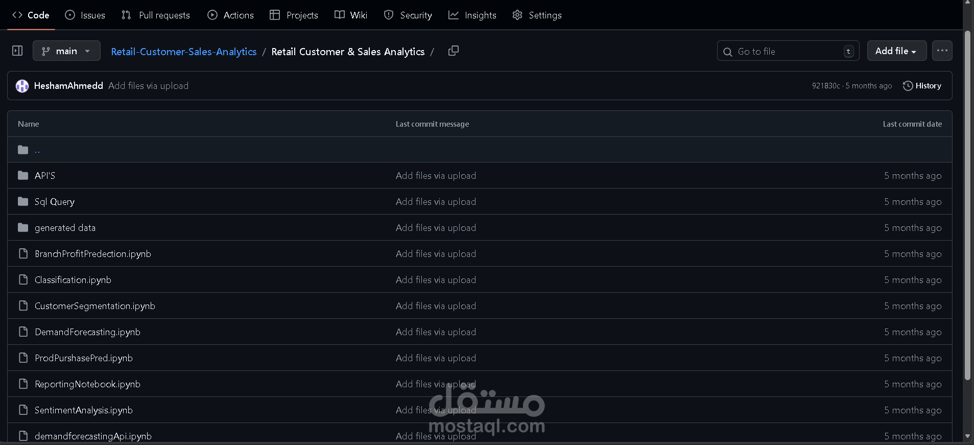 نظام تحليل بيانات العملاء والمبيعات في قطاع التجزئة باستخدام الذكاء الاصطناعي