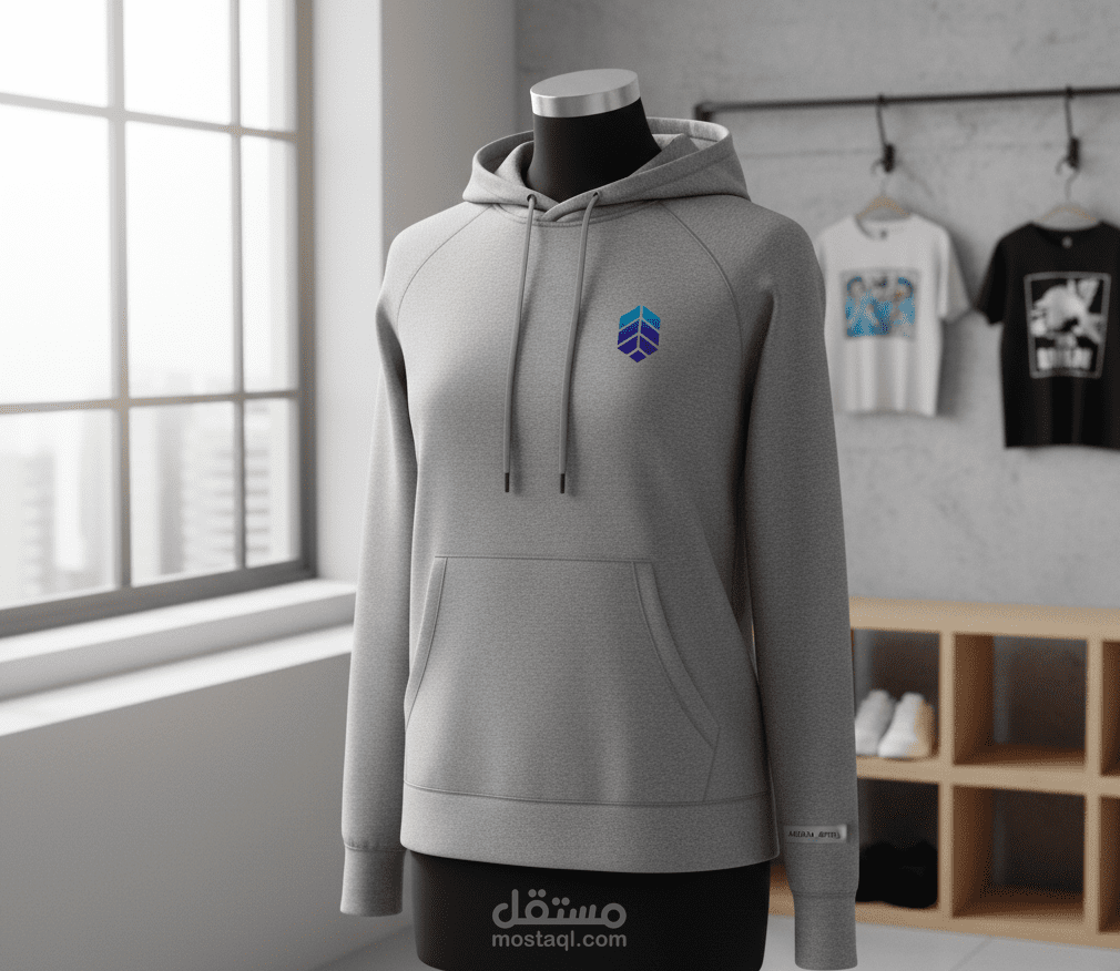 تصميم هوية بصرية وتطبيقاتها على المنتجات (ملابس كاجوال)