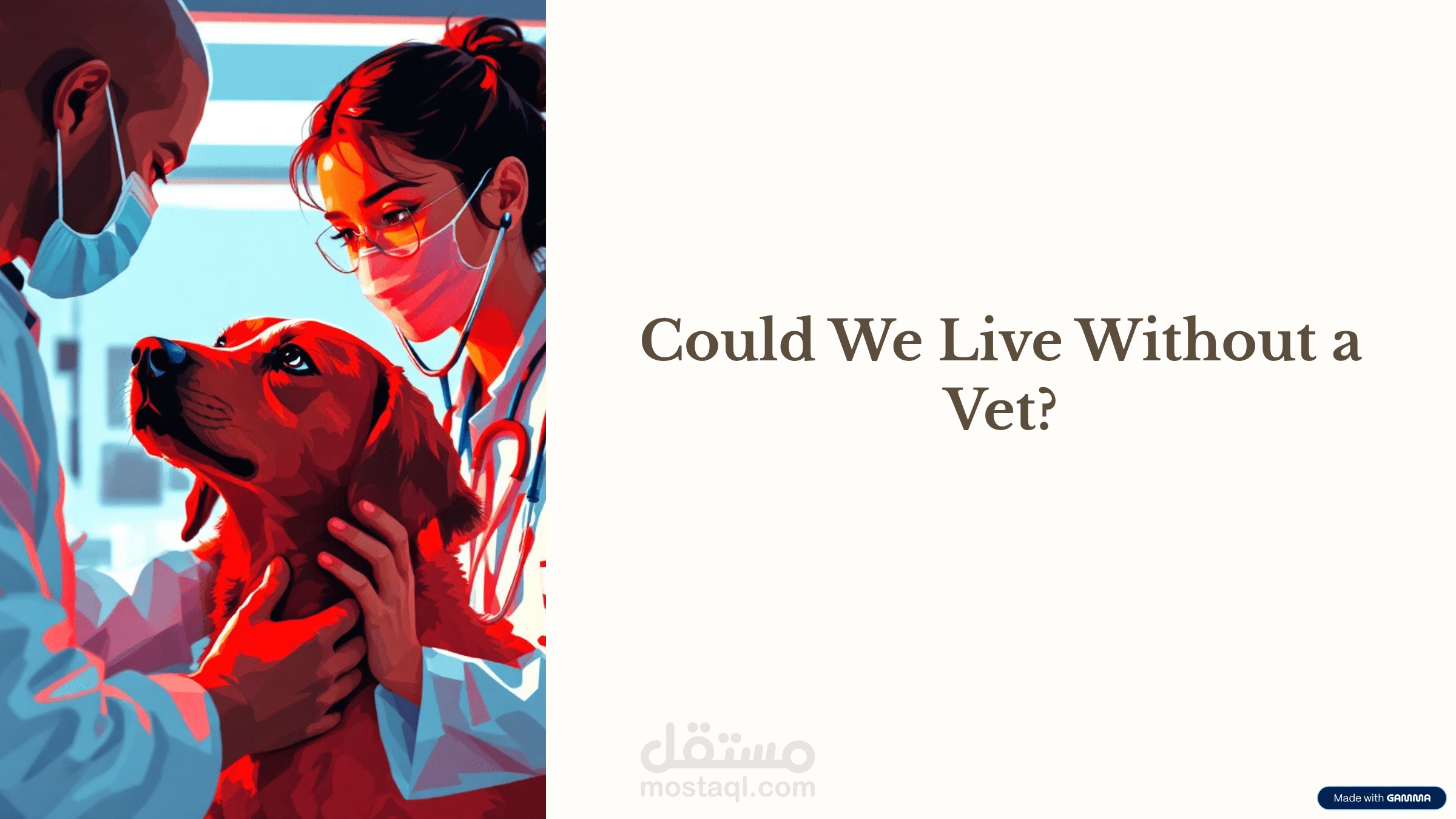 تصميم عرض تقديمي احترافي عن أهمية الأطباء البيطريين ومفهوم الصحة الواحدة (One Health)