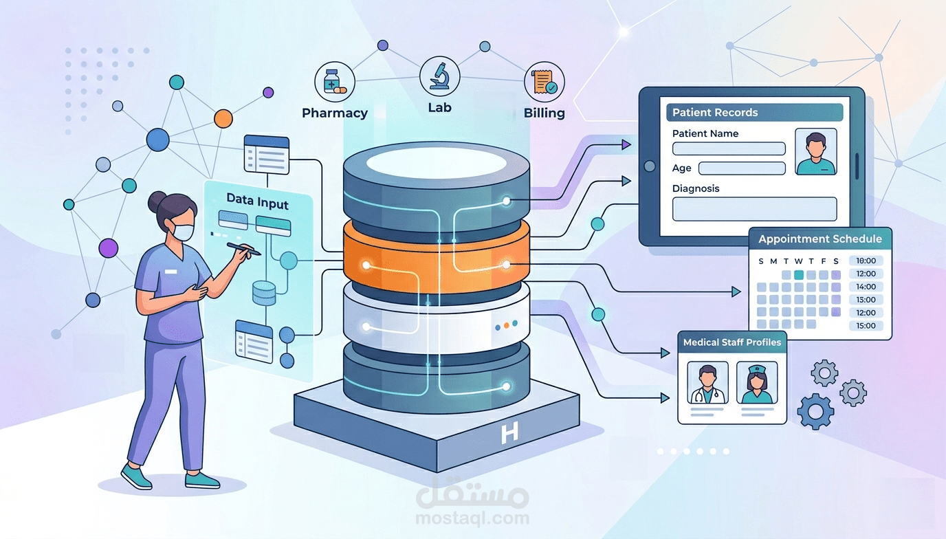 نظام إدارة المستشفيات المتكامل (HMS SQL)
