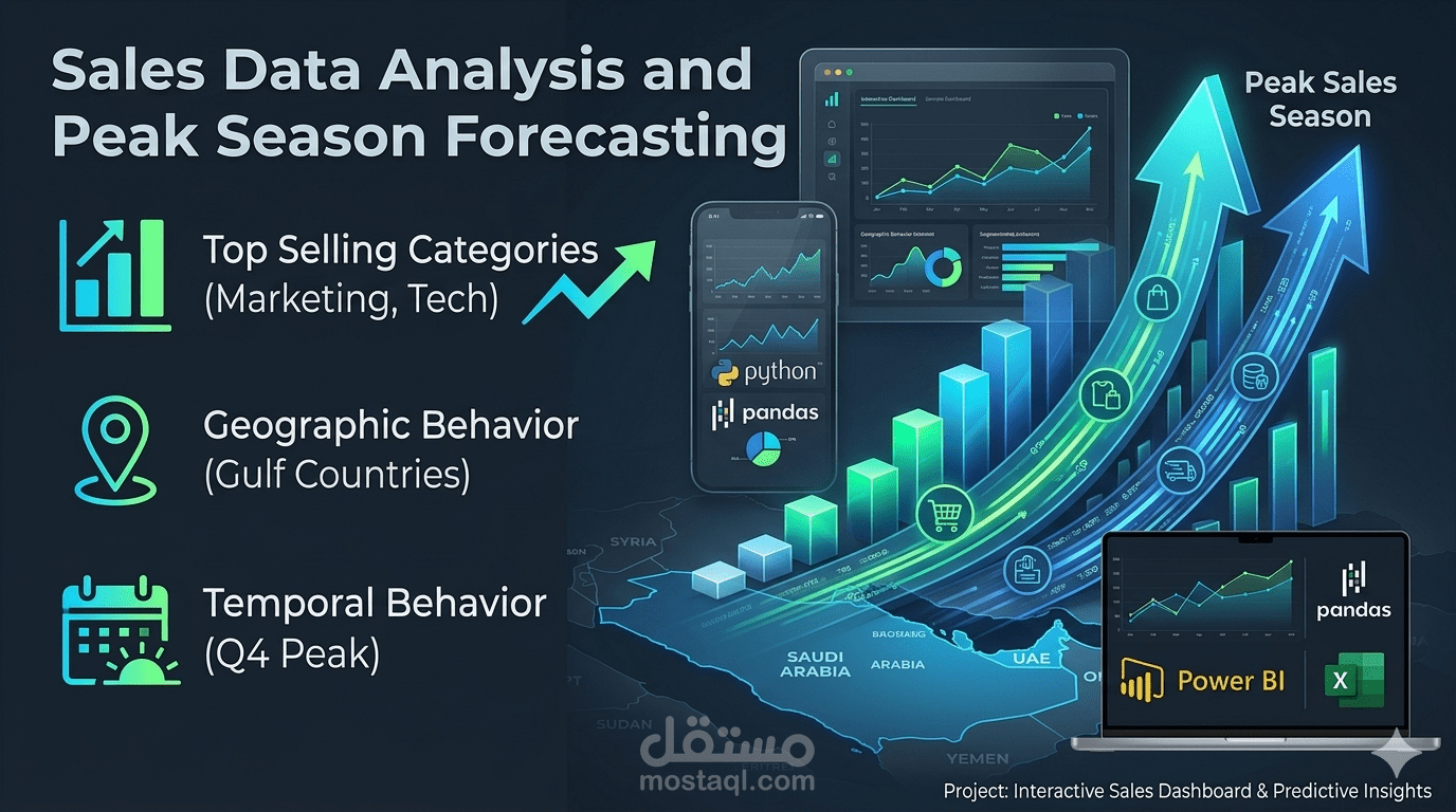 تحليل بيانات مبيعات متجر إلكتروني واستخراج مواسم الذروة والفئات الأكثر ربحية 📊