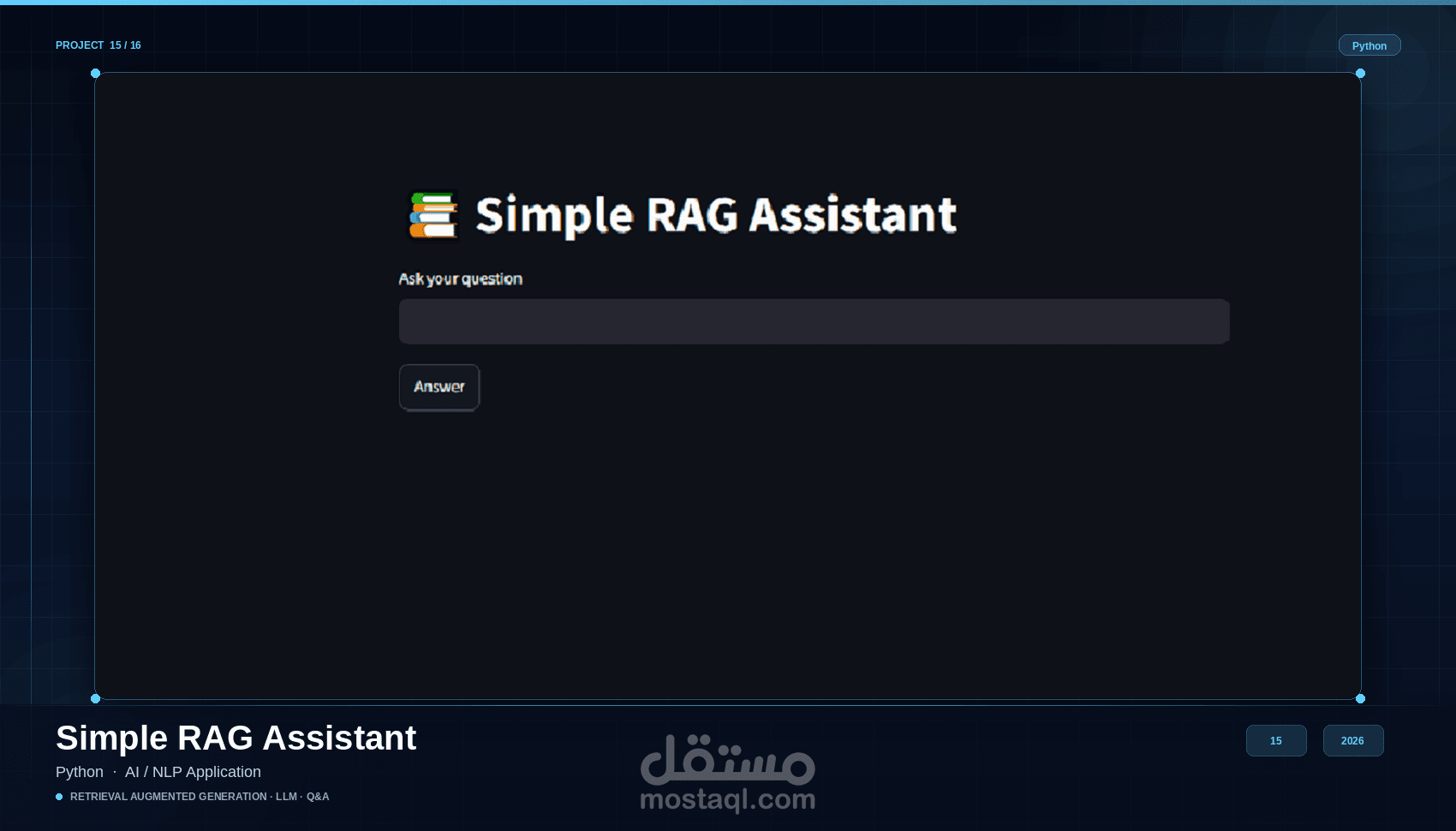 Simple RAG Assistant | AI Question Answering System