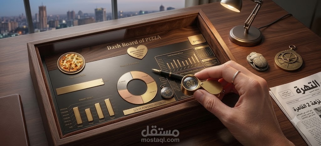 Pizza Chain Analytics Dashboard | مشروع تحليل المبيعات والأرباح وأداء الفروع لمؤسسه كبرى بالولايات المتحده باستخدام POWER PI