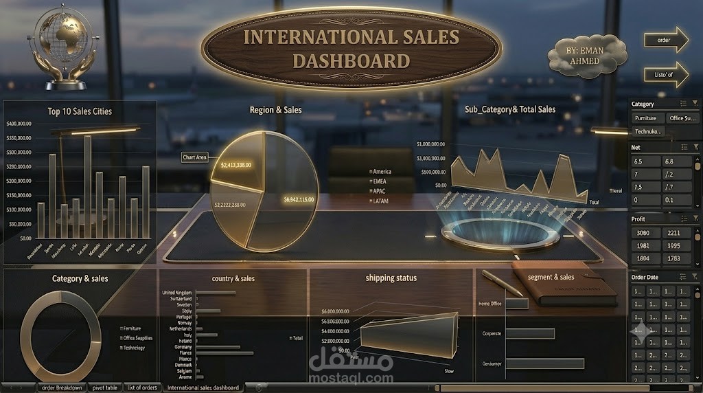 International Sales Analytics Dashboard | مشروعي في تحليل بيانات المبيعات العالمية ودعم التخطيط الاستراتيجي للمملكه المتحده