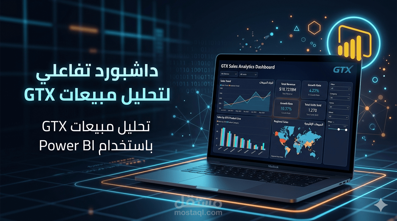 مشروع لتحليل مبيعات GTX باستخدام Power BI
