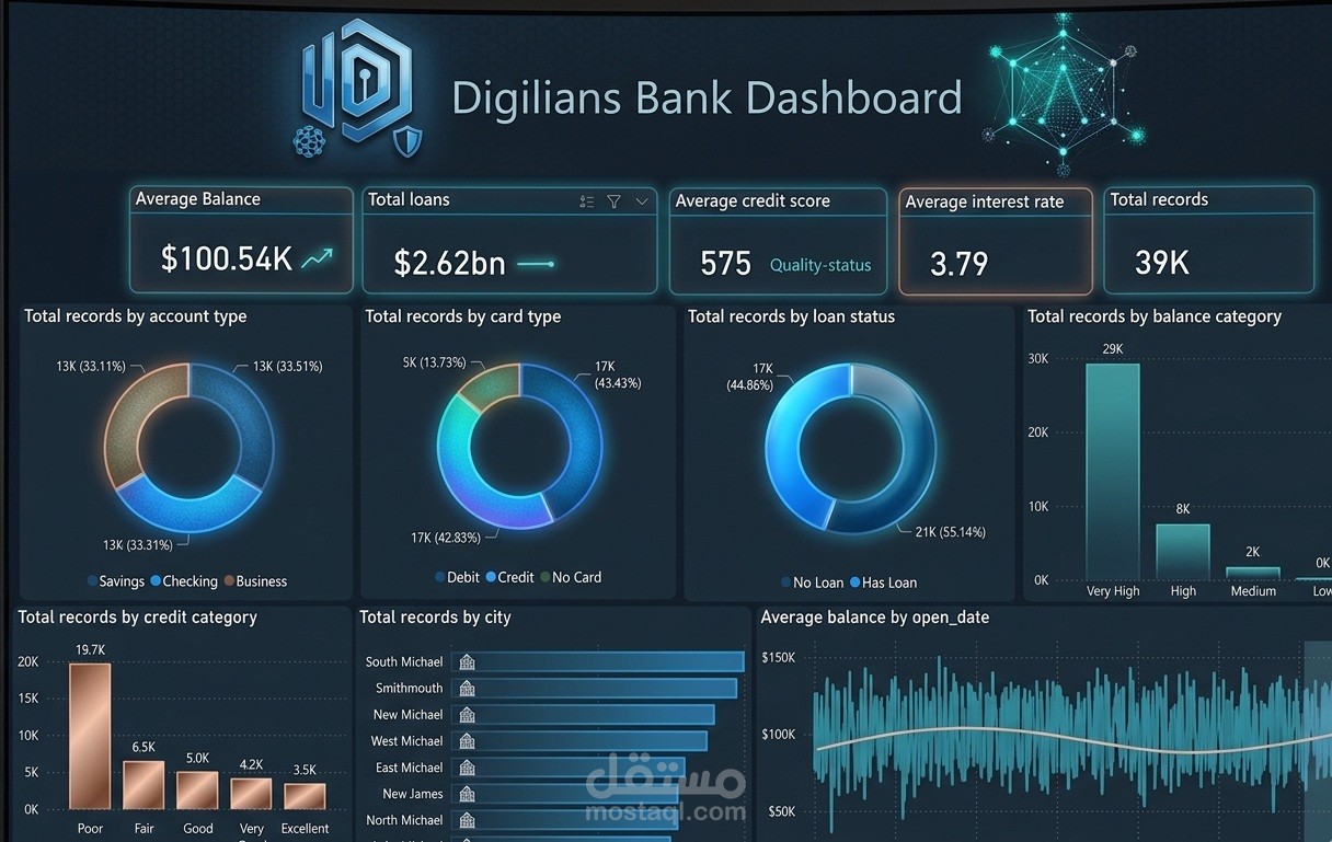 نظام متكامل لتحليل وتصور البيانات المالية (Financial Data Visualization).