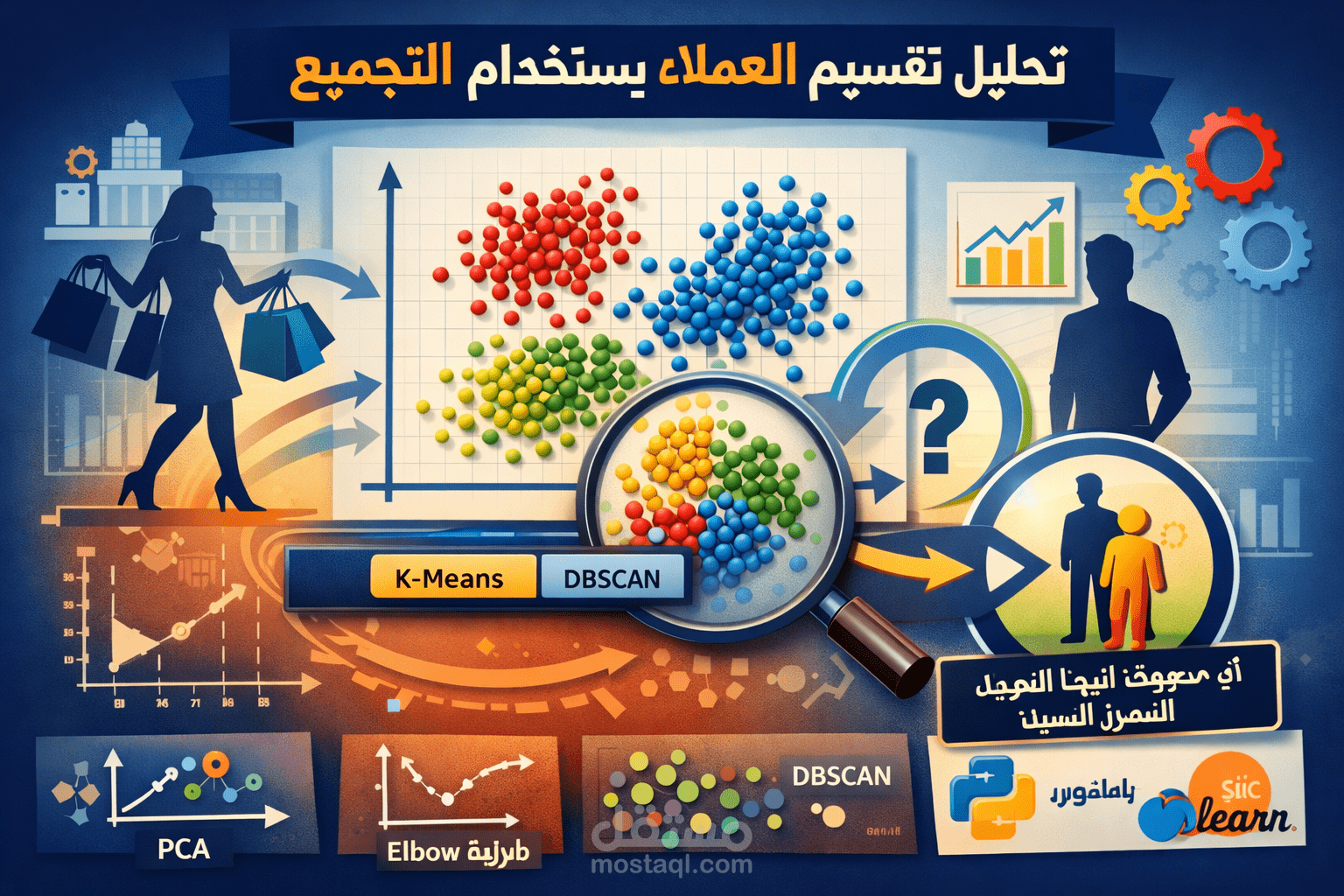 تحليل تقسيم العملاء باستخدام التجميع (Customer Segmentation - Clustering Analysis)