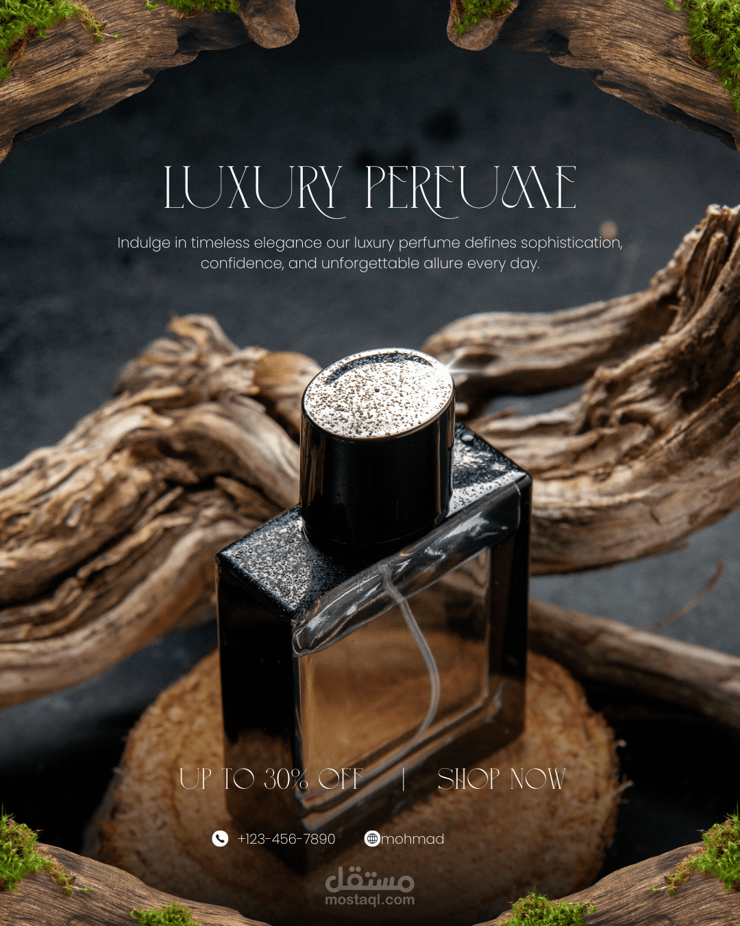 lack and Brown Elegant Luxury Perfume Instagram Post