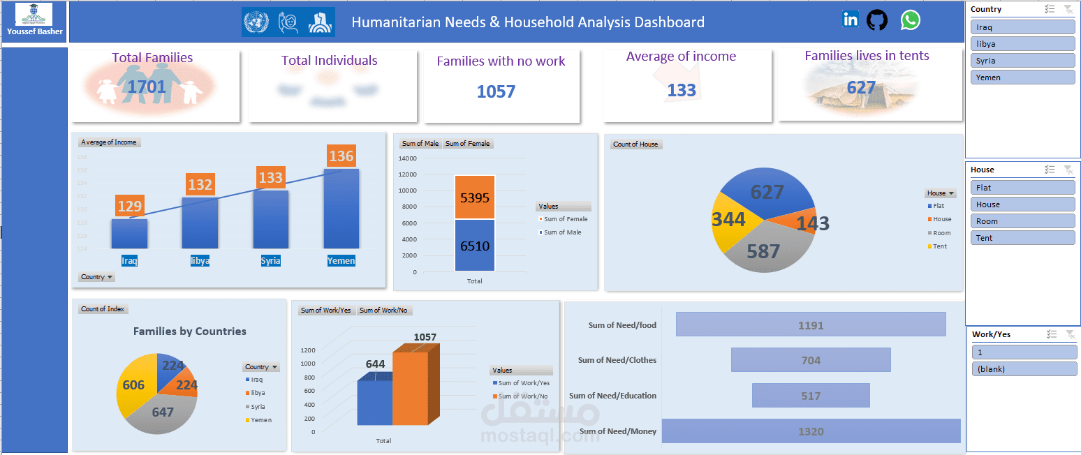 Humanitarian Needs & Household Analysis Dashboard