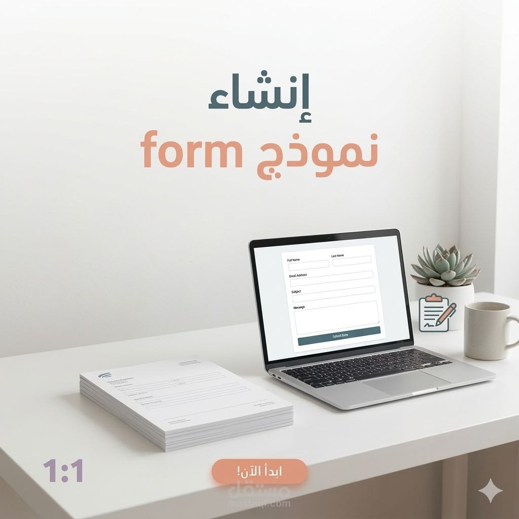 إنشاء نموذج Form تفاعلي مرتب وسهل الاستخدام