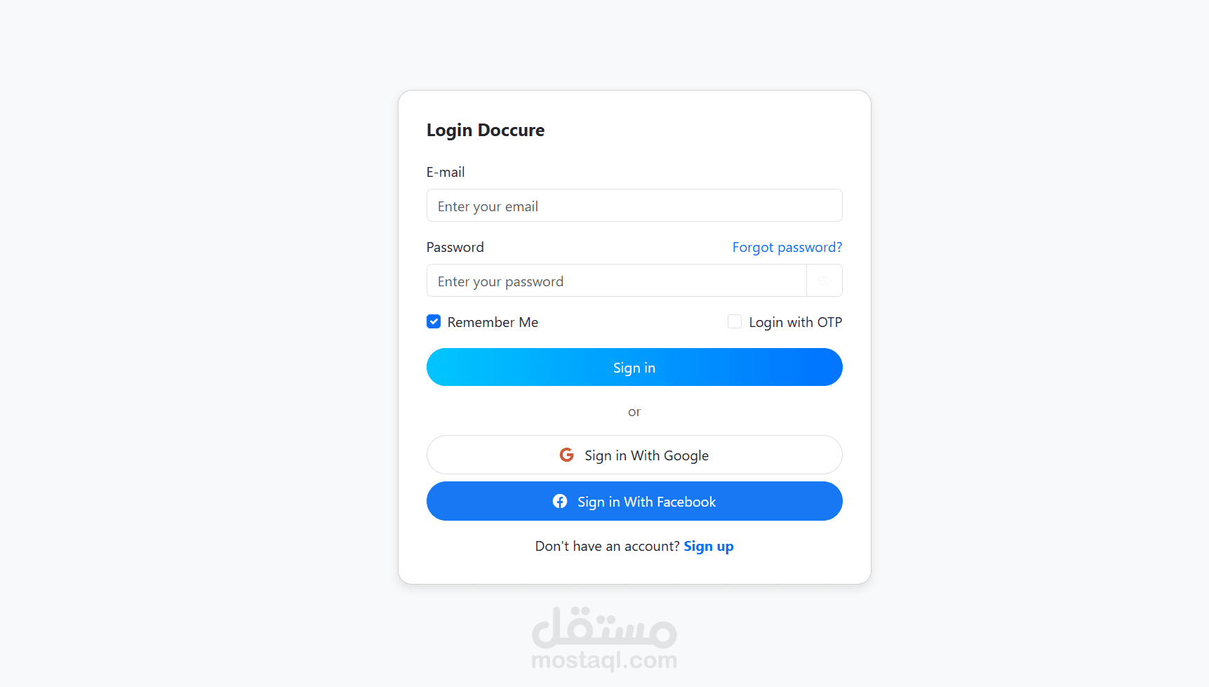 تصميم واجهة تسجيل دخول مستخدم (User Login UI Design)
