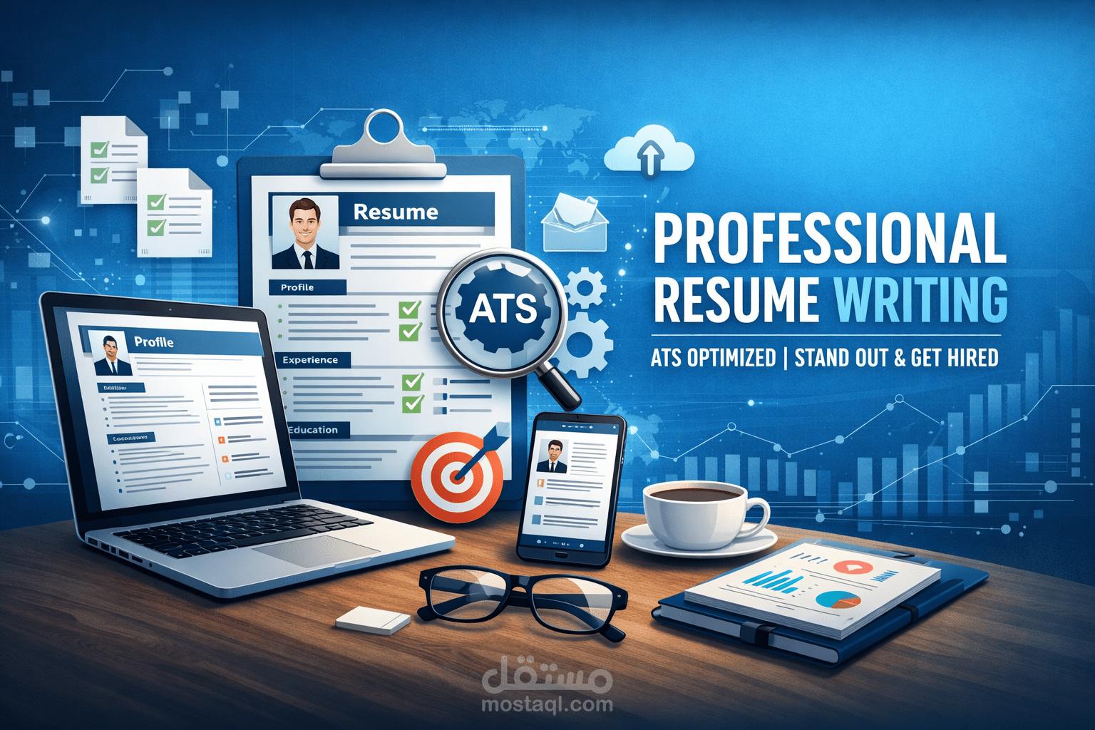 أنشاء وتصميم سيرة ذاتية باللغة الانجليزية بنظام ATS