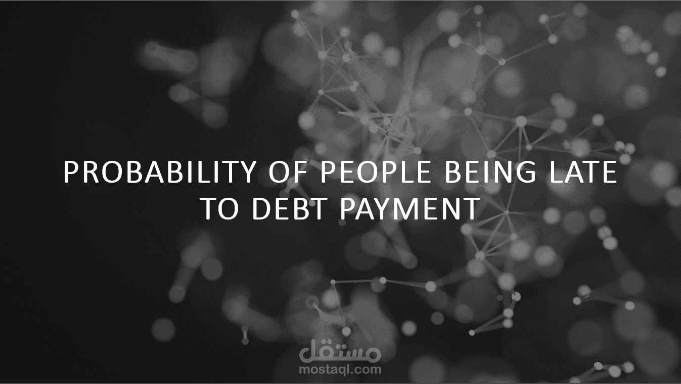 Probability of people being late to debt payment