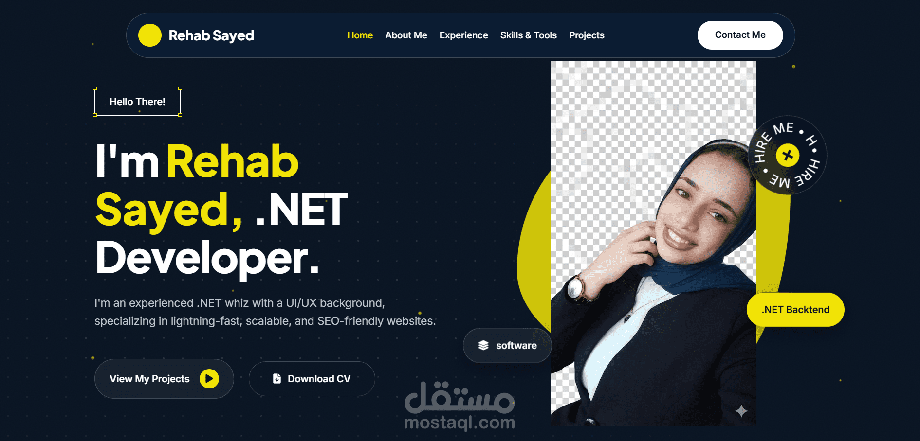 تصميم Portfolio شخصي (عارضه اعمال )