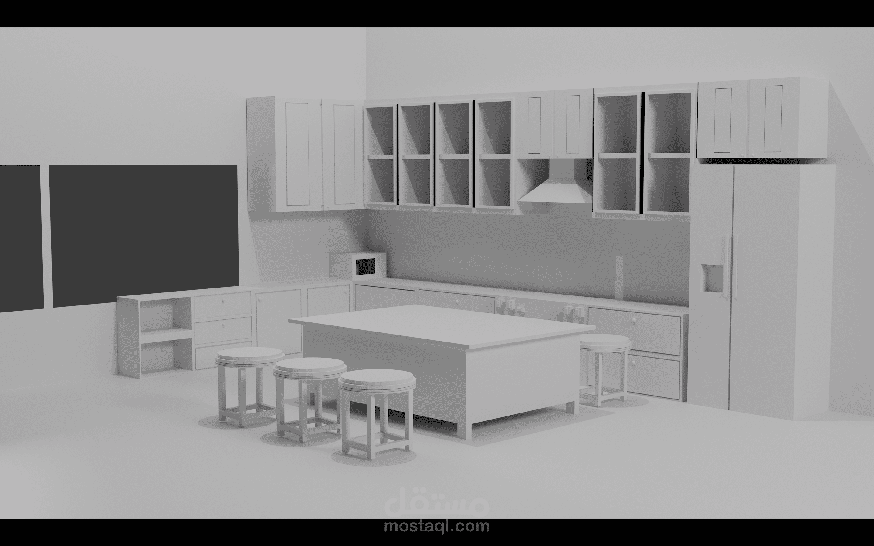 simple kitchen render
