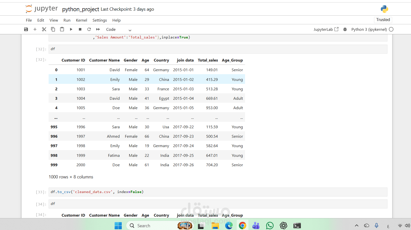 تنظيف ومعالجة البيانات باستخدام Python باحتراف