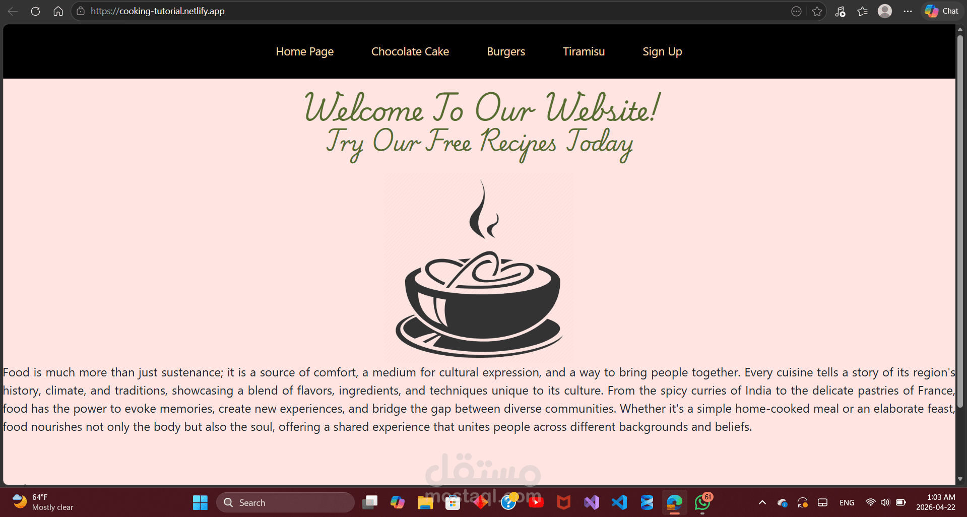 cooking website