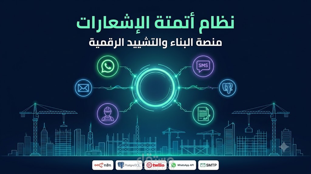 نظام أتمتة الإشعارات لمنصة البناء والتشييد