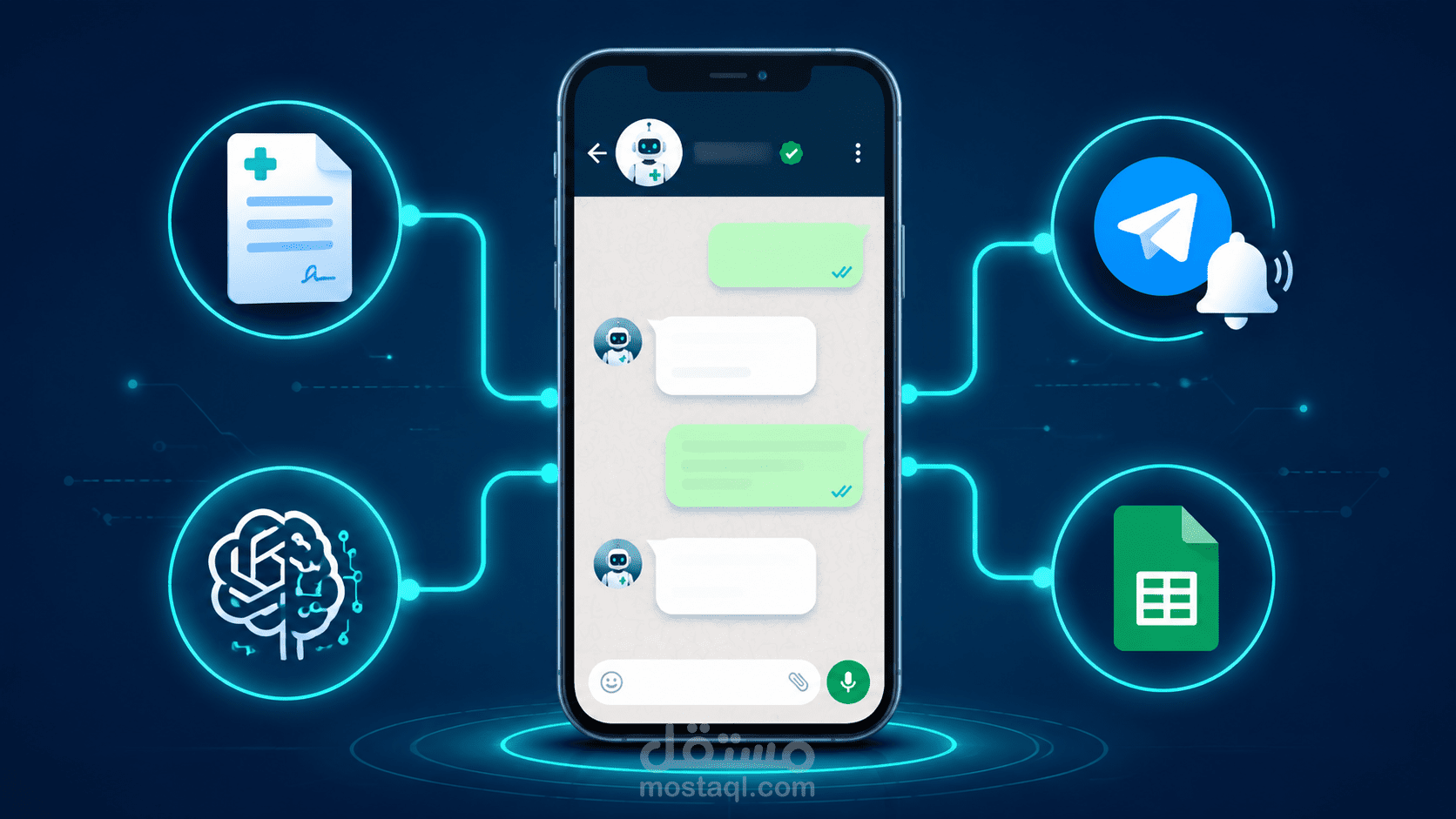 بوت whatsapp ذكي لإدارة صيدلية