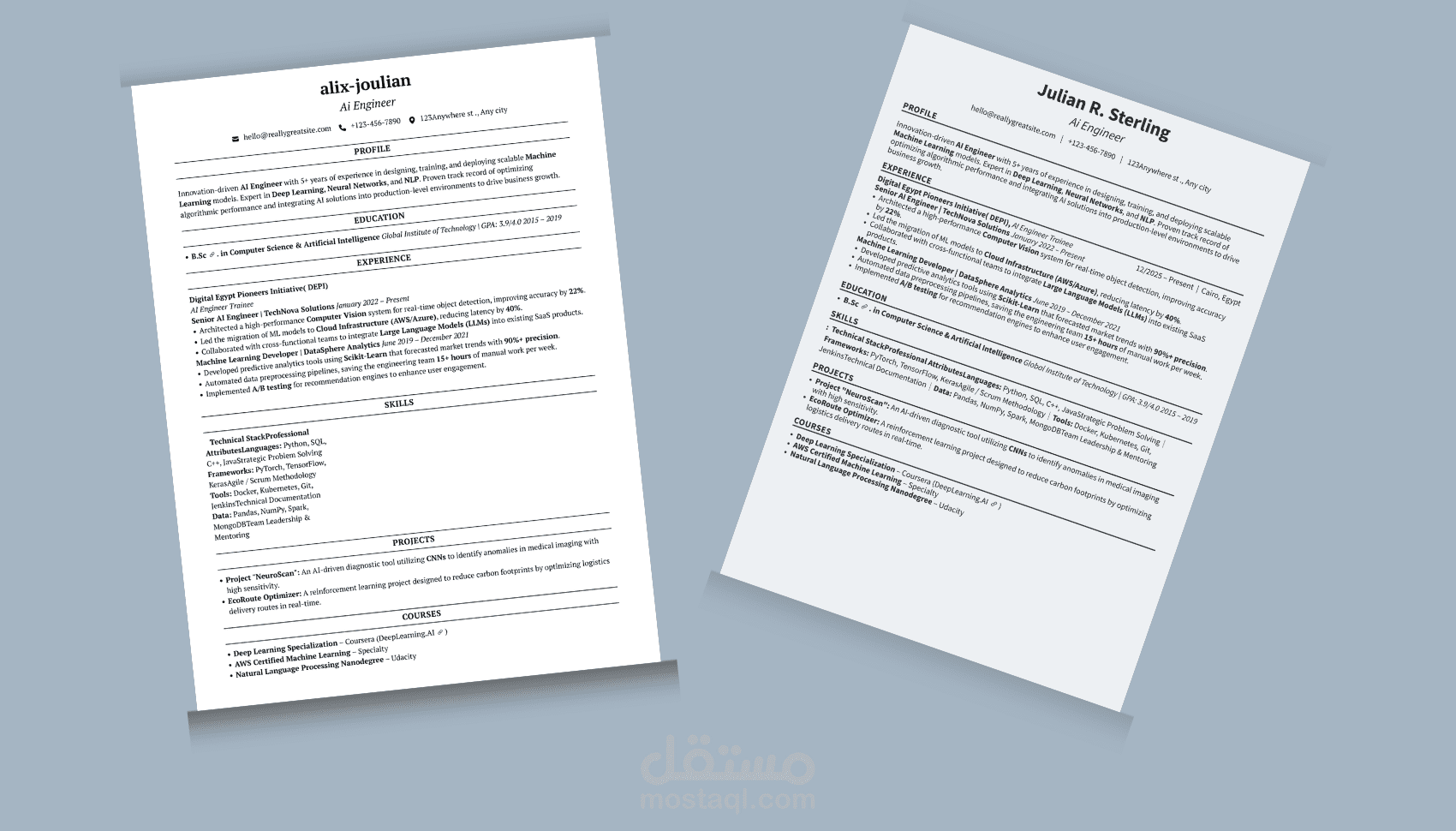 تصميم سيره ذاتيه (cv) احترافي وبمواصفات السوق وتتجاوز انظمه ال ATS