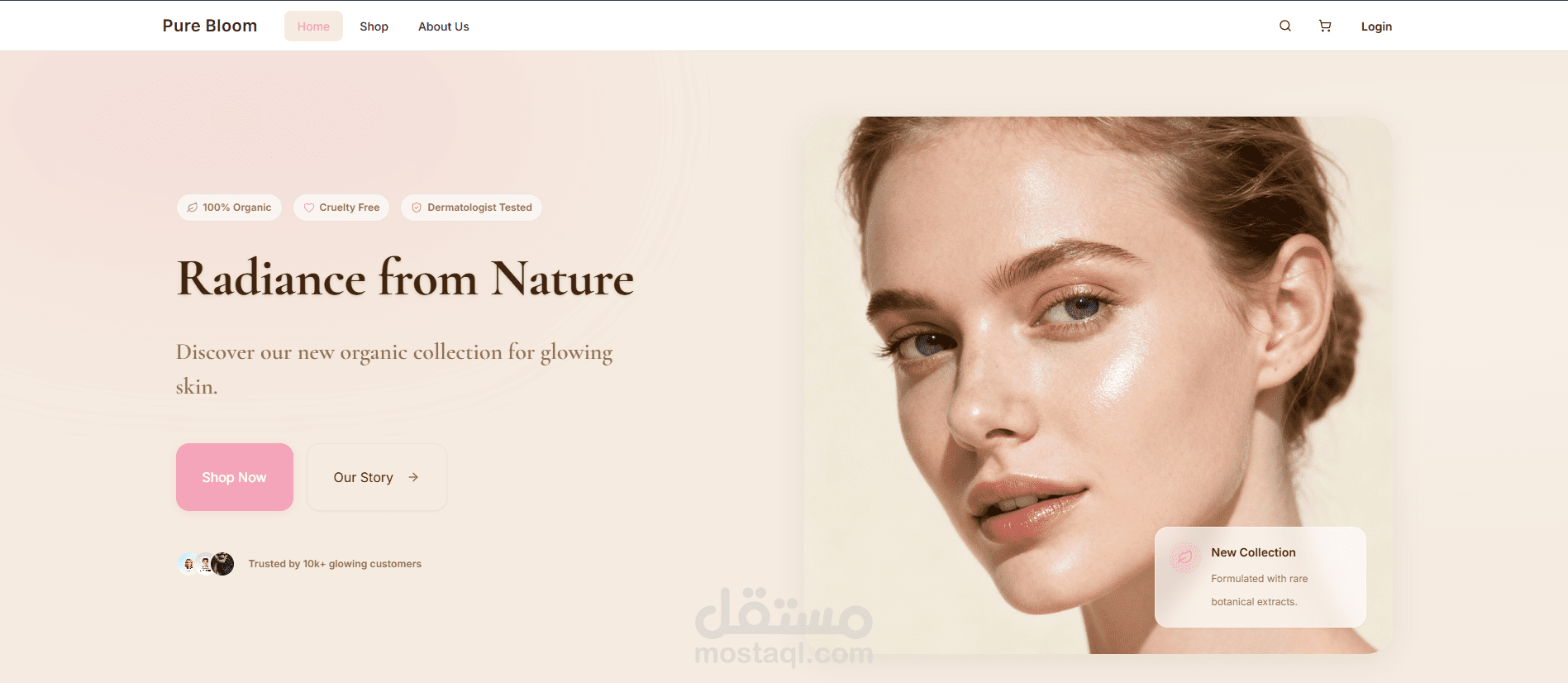 Pure Bloom – Organic Skincare E-Commerce Website Design & Development