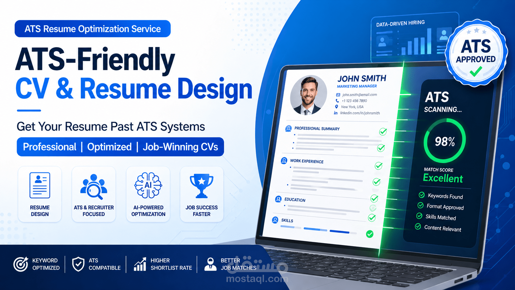 Professional ATS-Optimized CV & Resume Design